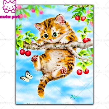 

DIY Diamond Painting Animal cute cat 5d puzzle Diamond Art Embroidery New Arrival Mosaic Handmade rhinestone pictures Home Decor