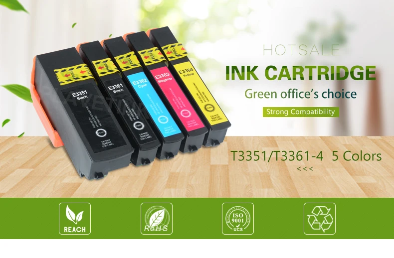 Plavetink 15 шт. совместимый чернильный картридж для принтера Epson T3351 T3361 XL Expression Premium XP-530 630 635 830 XP-540 XP-640 XP-645 XP-900 чернильные картриджи для принтера с чипом