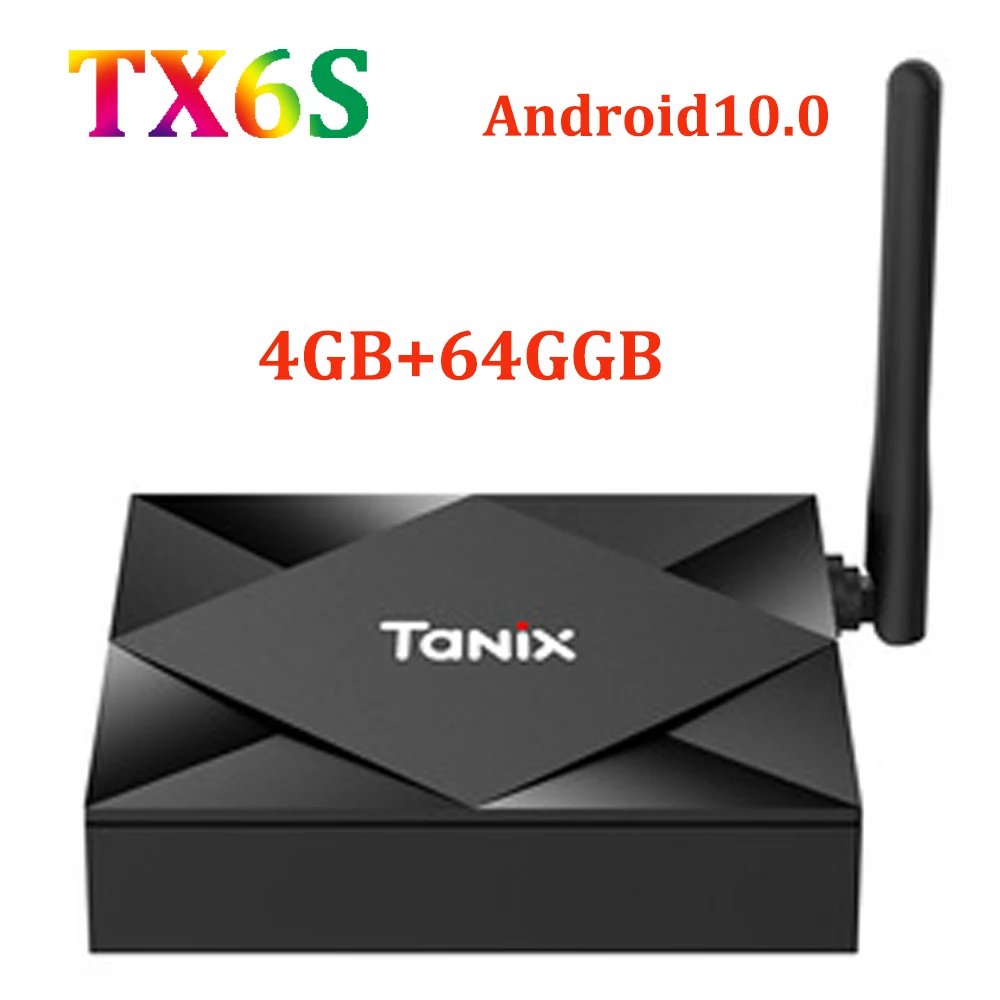 Tanix TX6S ТВ приставка Android 10,0 Allwinner H616 Четырехъядерный 4 Гб 64 Гб 2,4G/5G двойной Wifi Youtube 6K HDR Google TX6 Смарт медиаплеер