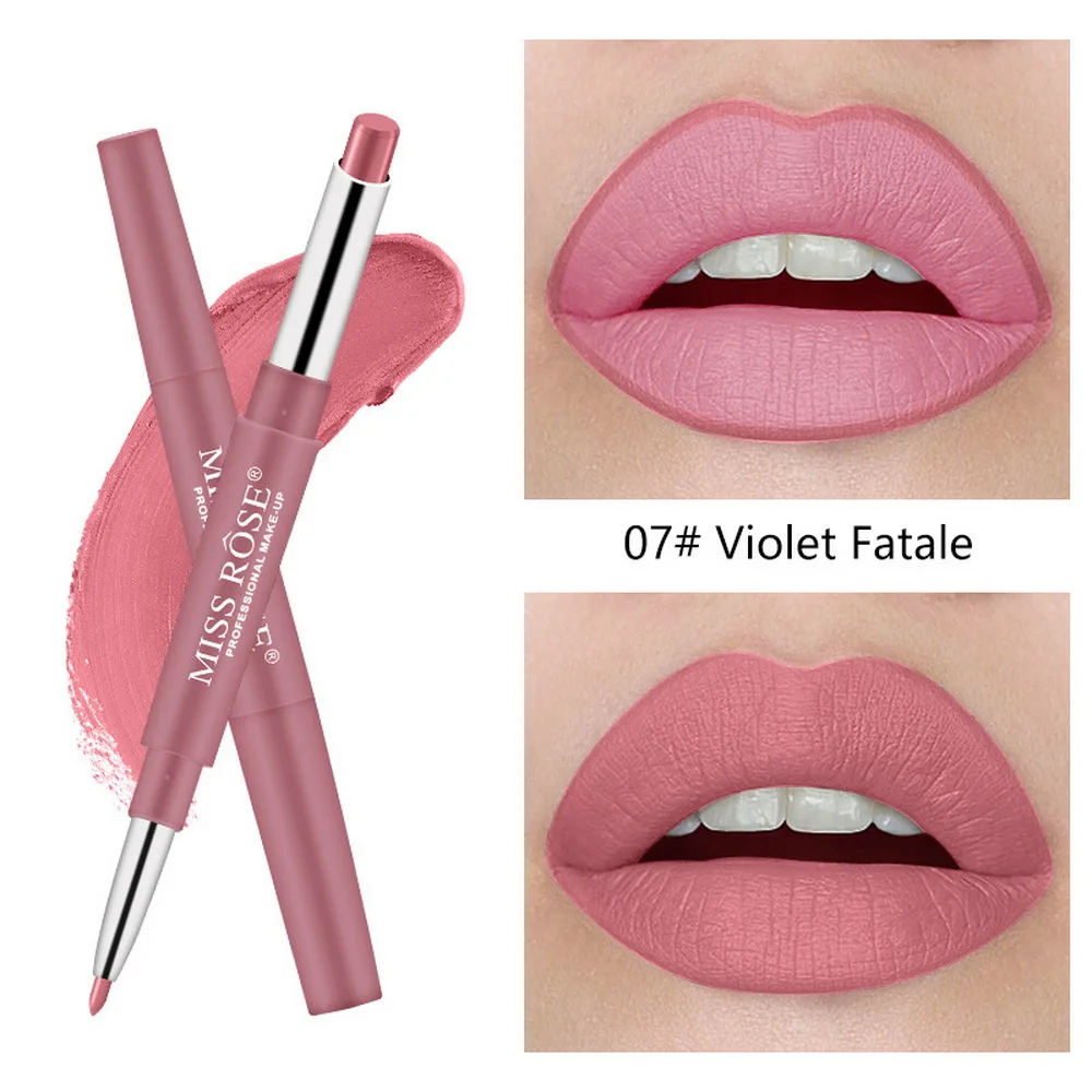 

Double Head Matte Lipstick Lipliner Pencil Waterproof Pigments Long Lasting Velvet Lipliner Lip Stick Makeup Beauty Lips