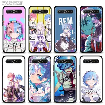Перейти на Алиэкспресс и купить Аниме Rem Re Zero emilia черный мягкий чехол для Meizu 16 17 Pro 16s Pro 16Xs 16th M6 TPU силиконовый чехол