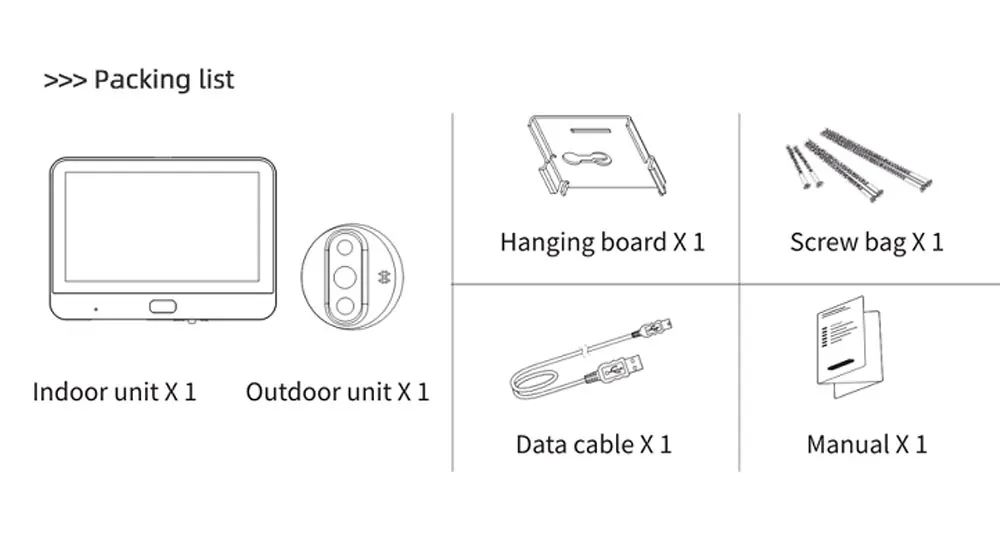 door video intercom Tuya WiFi Peephole Door Viewer Camera Wifi Doorbell Video Intercom 4.3" Monitor Detection Built-in battery App remote control door intercom with camera