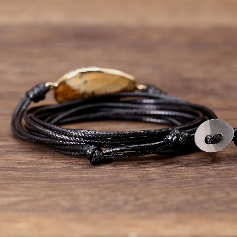 wrap браслет из натурального камня Picturestone Boho браслет дружбы для мужчин и женщин браслет с надписью подарки дропшиппинг