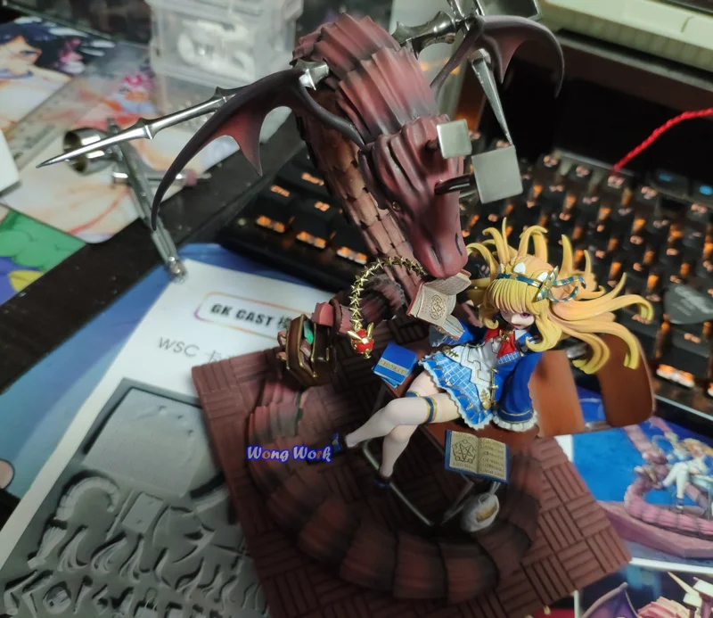 Вонг работы Неокрашенный смолы Granblue фантазия カリオストロ в разобранном виде гараж Наборы GK модель комплект рисунок