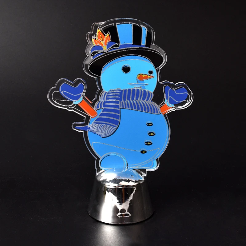 Christmas creative gifts Christmas snowman light ornaments colorful flash children Christmas small gift LED lights