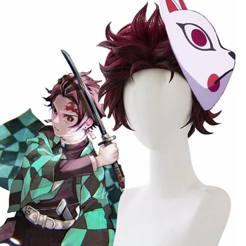 

Kamado Tanjirou Wig Demon Slayer: Kimetsu no Yaiba Kamado Tanjirou Cosplay Accessories Wig Short Brown Heat Resistant Hair