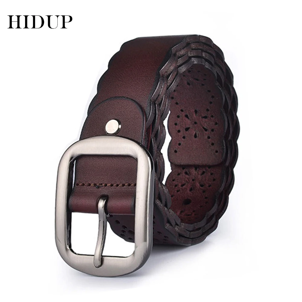 plus size chain belts HIDUP Ladies Fashion Design Quality Real Genuine Belt Pin Buckle Cowskin Belts Retro Styles Jeans Accessories for Women LDWJ002 wide waist belts for dresses