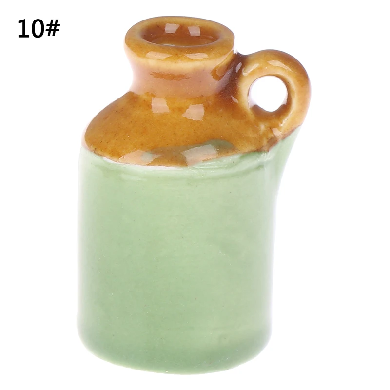 1pcs 1/2/3/5/7/9 шт./компл. кукольный домик мини Керамика фарфоровое украшение для вазы миниатюры для кукольного домика 1:12 аксессуары декоративные Миниатюрные - Цвет: 1pcs