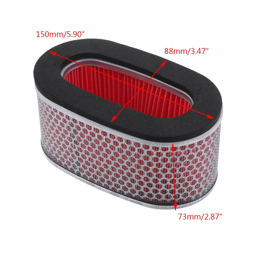 MagiDeal Red Air Filter Cleaner for Honda Shadow750 VT750 Shadow400 VT400