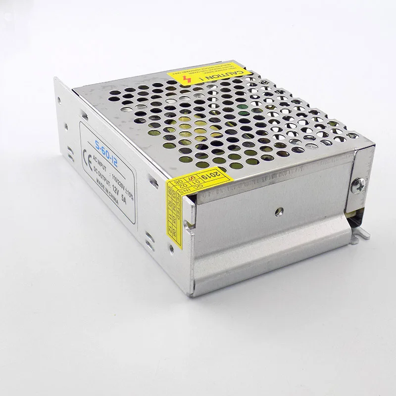 Адаптер трансформатора освещения AC100V-265V к DC 12V 5A CCTV Блок питания для камеры Конвертер для светодиодной ленты Выключатель света зарядное устройство K15