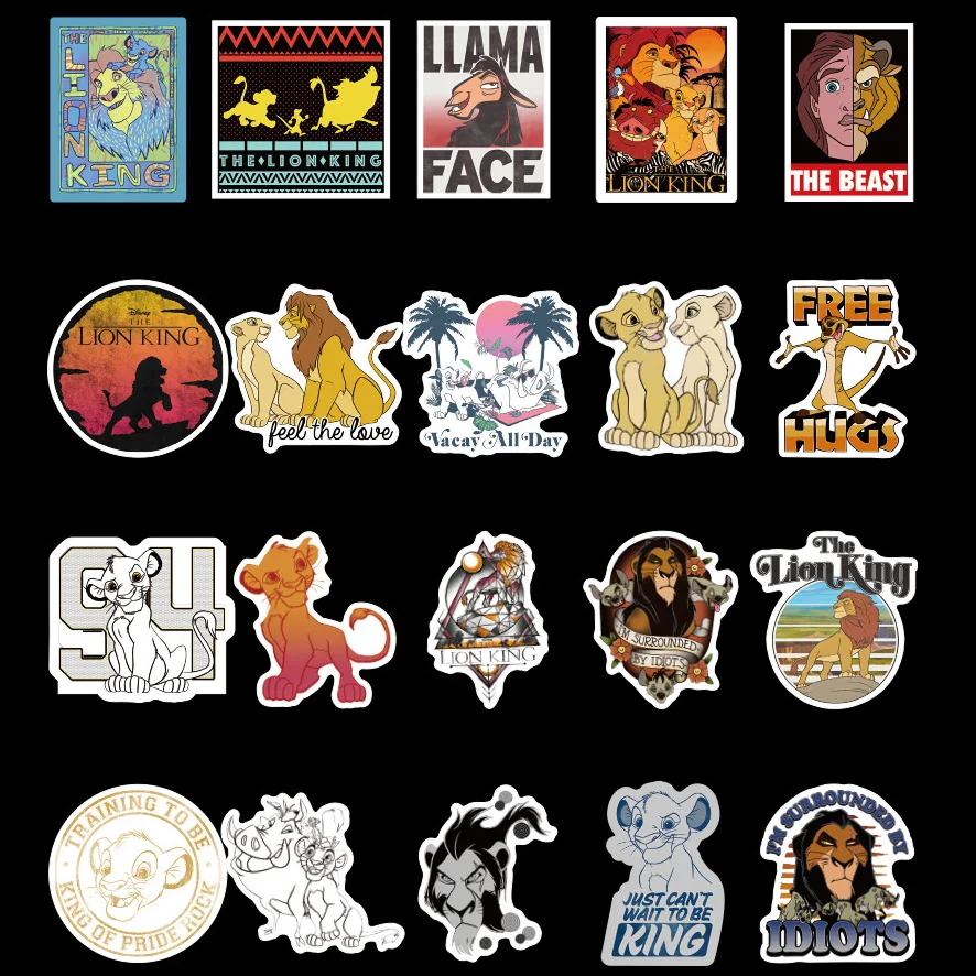 Водонепроницаемый стикер s The Lion King 50 шт./компл. классический багажный стикер Laptap ноутбук компьютерный Декор Cartton disney The Lion King