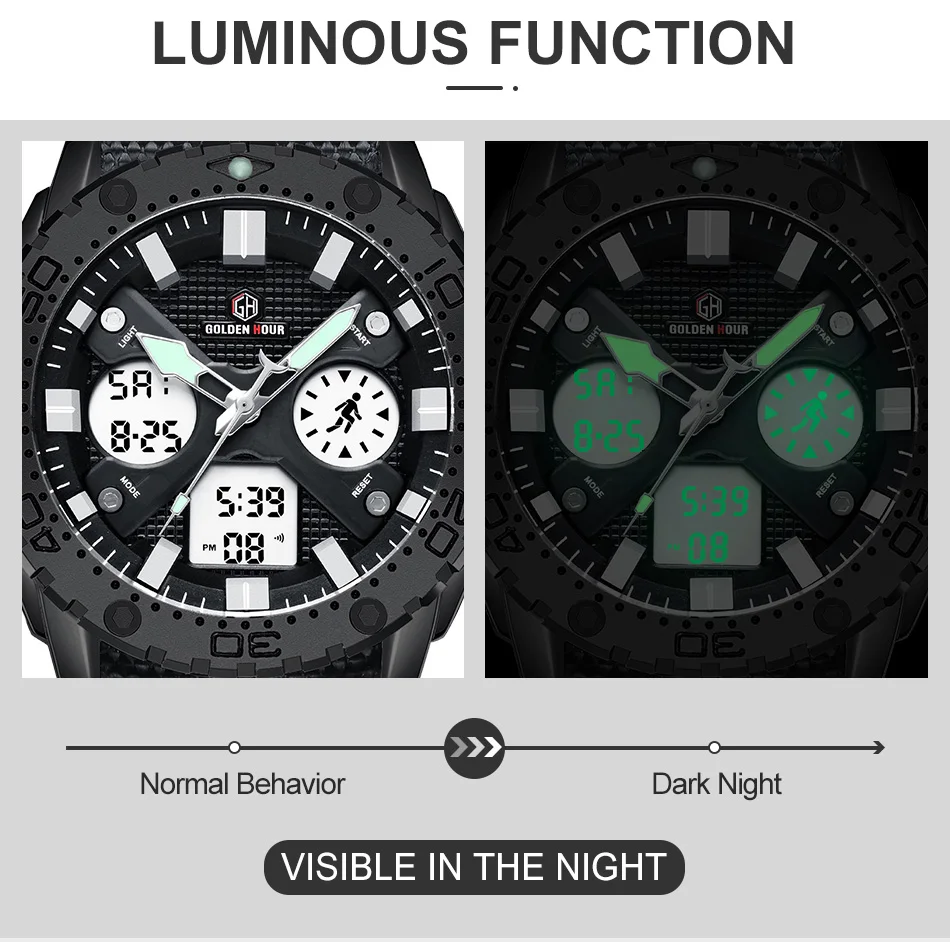 Relojes Para Hombre GOLDENHOUR брендовые модные светящиеся водонепроницаемые кварцевые часы Роскошные водонепроницаемые мужские часы деловые часы GH122