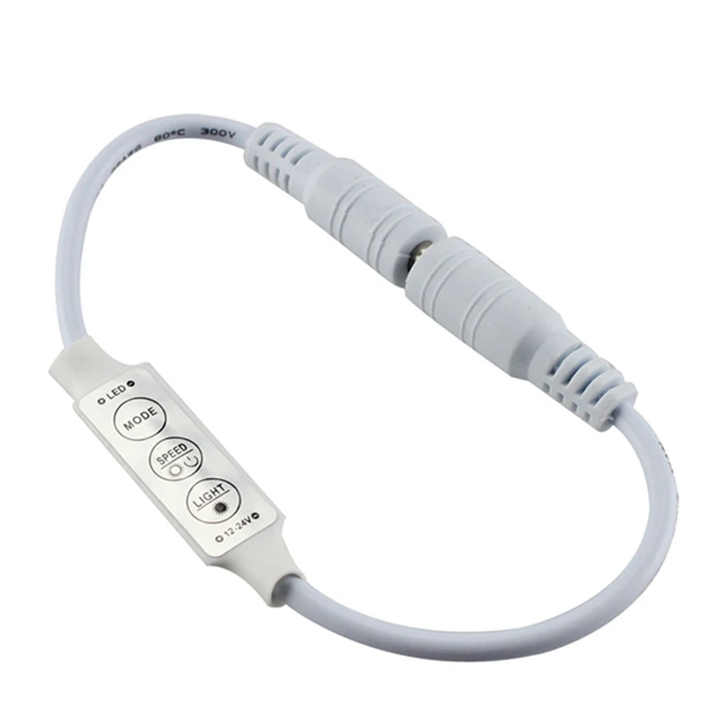 DC 5V-12V-24V 3Key Mini LED RGB Controller Single Color Dimmer Driver For 5050/3528/2835/5730/5630/3014 SMD LED Strip Lights