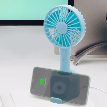 

Wireless Charge Fan Multicuntional Mini Portable Handheld USB Ventilador Desktop Air Cooling Fan For Home Office Travel 1500mAh