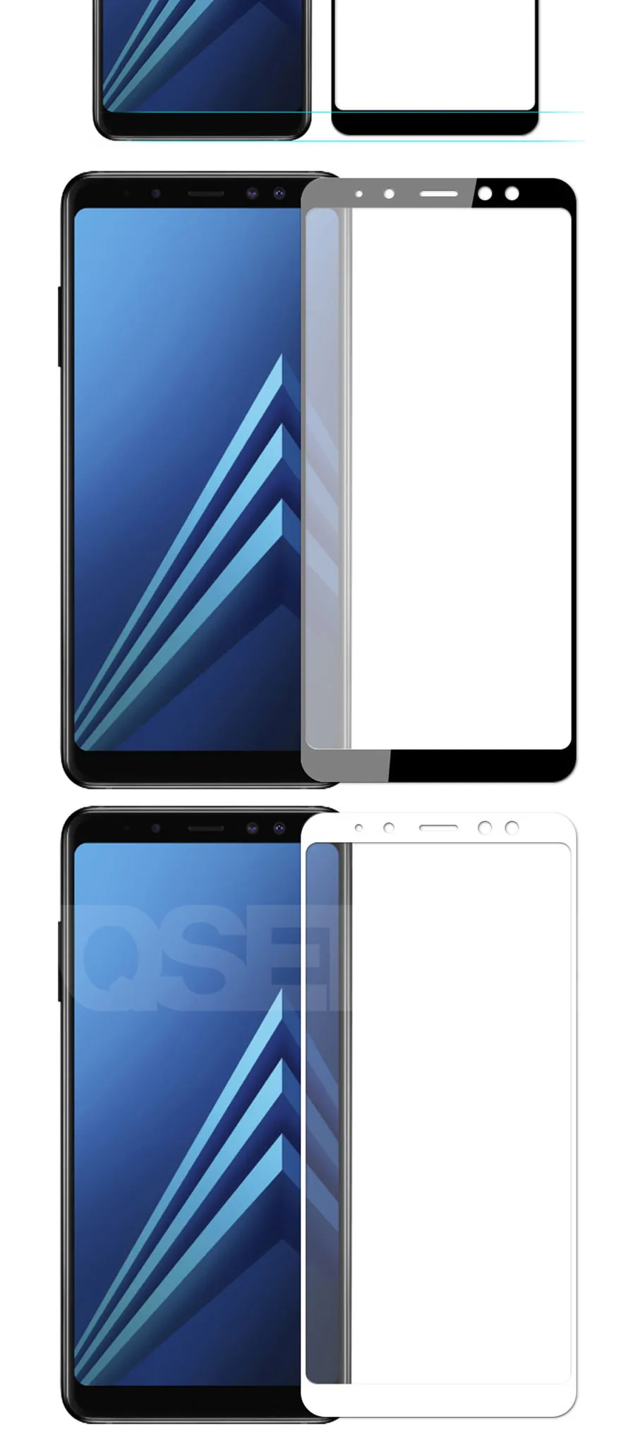 9D Защитное стекло для samsung A5 A7 A3 закаленное стекло для samsung A6 A8 Plus A9 Защитная пленка для экрана