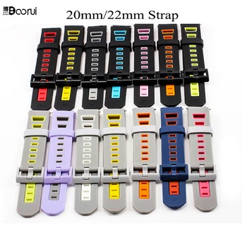 

BOORUI amazfit pace strap Universal 20MM 22MM Strap for Huami GTR Amazfit bip/Stratos/Pace with fashional colors