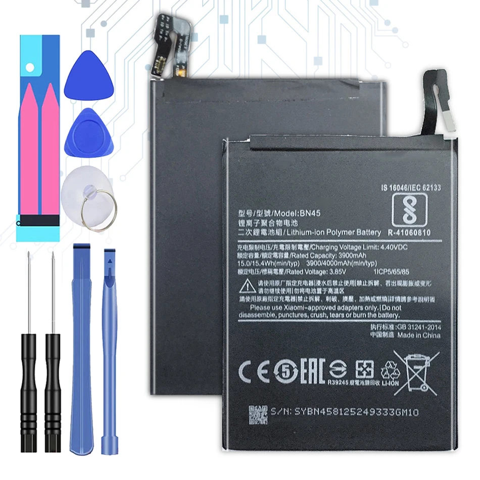 Сменный аккумулятор BN45 для Xiaomi Xiao MI Redmi Note 5 батарея Note5 4000 мА · ч BN 45 с кодом