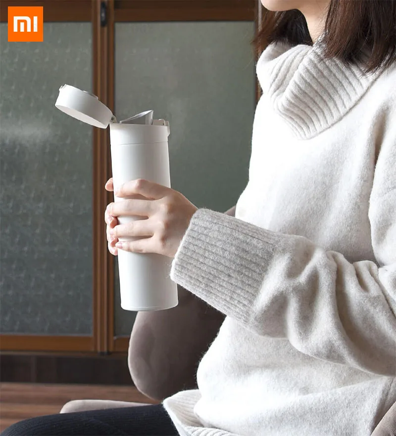 Термос-кружка Xiaomi 480 мл из нержавеющей стали 316L, термос, кофейные чашки с вакуумной изоляцией, портативная бутылка для воды для чая, кофейная чашка