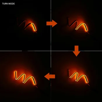 

Universal Turn Signal light Strip 2pcs Parts 60CM Cutable Amber Flexible