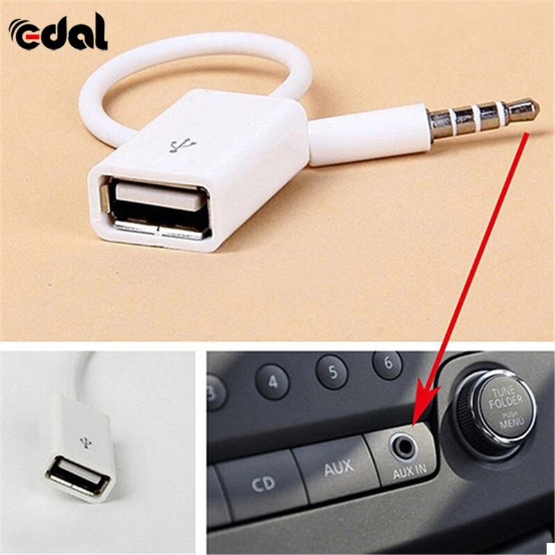 EDAL Jack 3,5 AUX аудио разъем для USB 2,0 конвертер USB Aux кабели шнур для автомобиля MP3 динамик U диск USB флэш-накопитель аксессуары S
