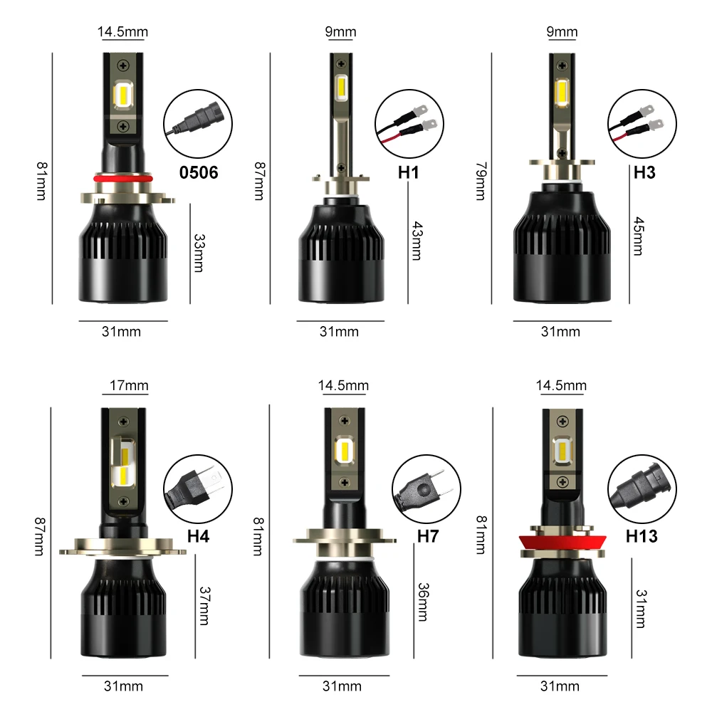 12V H4 Автомобильный светодиодный фонарь H7 светодиодный 12000lm 110W 6000K Лампа H1 H3 H8 H11 противотуманная фара без ошибок авто мотоцикл фары