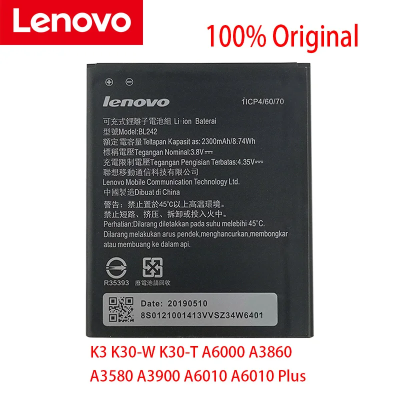 Оригинальный аккумулятор Lenovo K3 K30-W A3860 A3580 A6000 A6010 A3690 A3900 высокое качество K30-E в