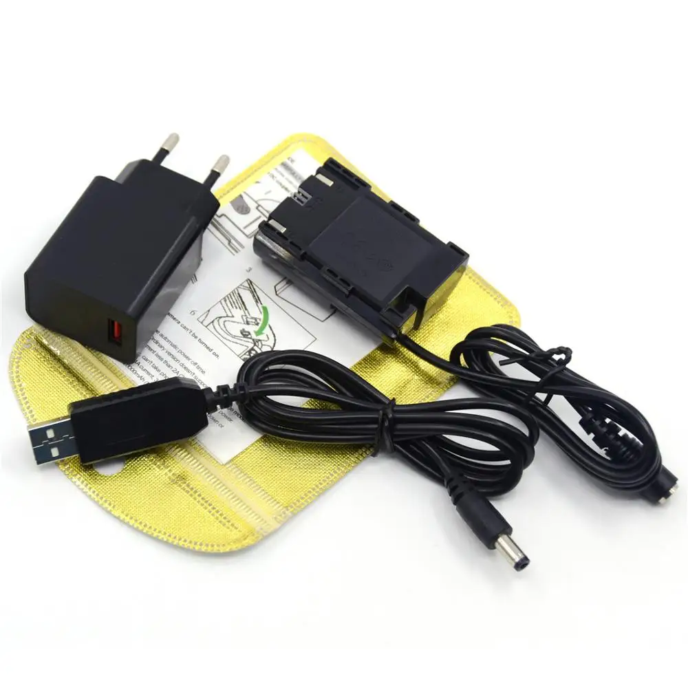 5V 3A qc3.0 зарядное устройство+ 8V PRO usb кабель+ DR-E6 dc муфта LP-E6 муляж батарея для Canon EOS 5D Mark II III 5D2 5D3 6D 7D 60D камеры
