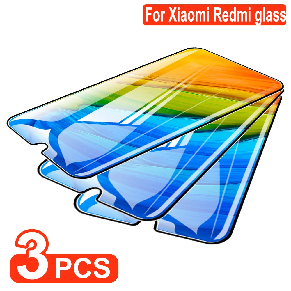 

3Pcs Tempered Glass On For Xiaomi Redmi note 7 MiA3 8Pro Full Cover Screen Protector For Redmi Note 8 6A 7A 5 S2 Protective film