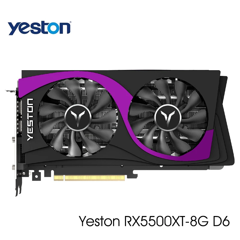 Игровой настольный компьютер Yeston Radeon RX 5500 XT GPU 8 Гб GDDR6 бит 7 нм видеокарты для ПК