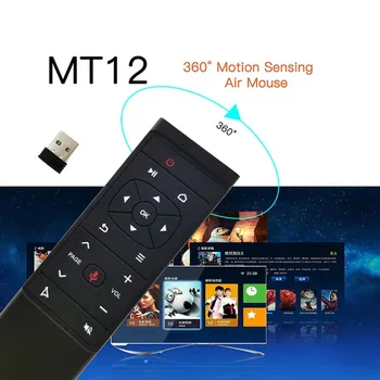 

MT12 2.4G Voice Control Wireless Air Mouse 6-Axis Gyro Smart Remote Control MT1 for X96 TX3 mini H96 MAX Android TV Box vs G20S