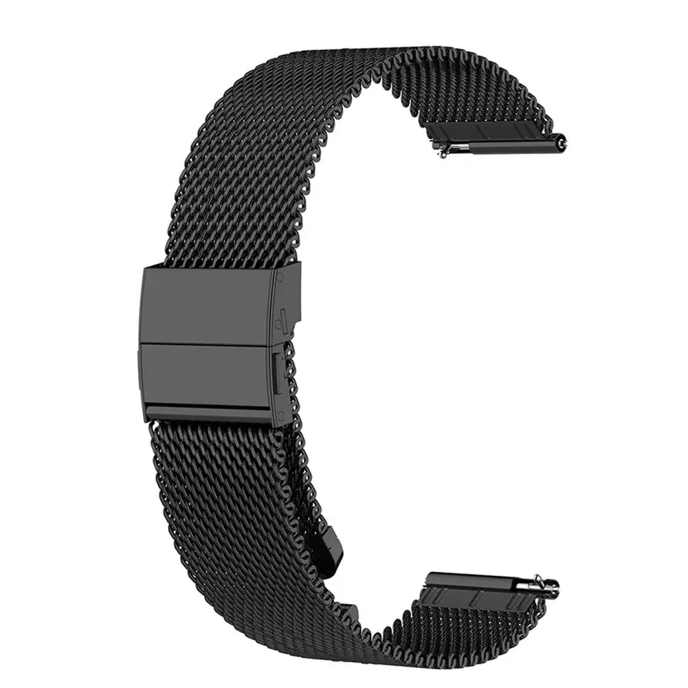 20 мм Миланский Браслет из нержавеющей стали ремешок для Garmin Vivoactive 3 Vivomove HR Vivoactive3 музыка Смарт часы - Цвет ремешка: Black