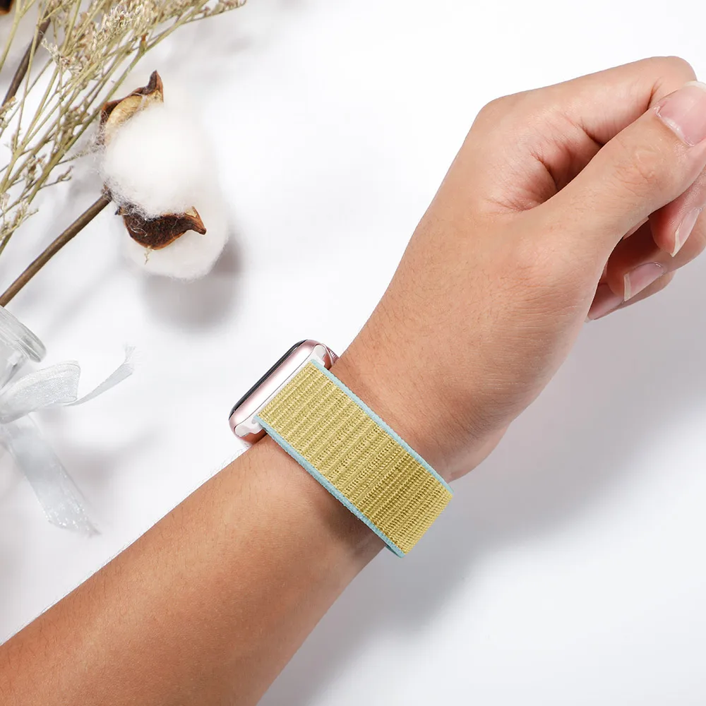 Нейлоновый ремешок для apple watch 5 4 band correa apple watch 44 мм 42 мм 40 мм 38 мм iwatch 5 4 3 2 1 цветной браслет