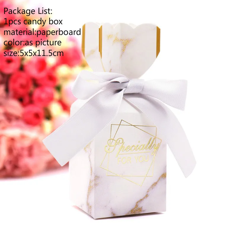 Бумажная романтическая коробка для конфет Ваза Стиль Единорог Фламинго Подарочная коробка с лентой для DIY Свадебная вечеринка Декор подарок для гостей - Цвет: 1