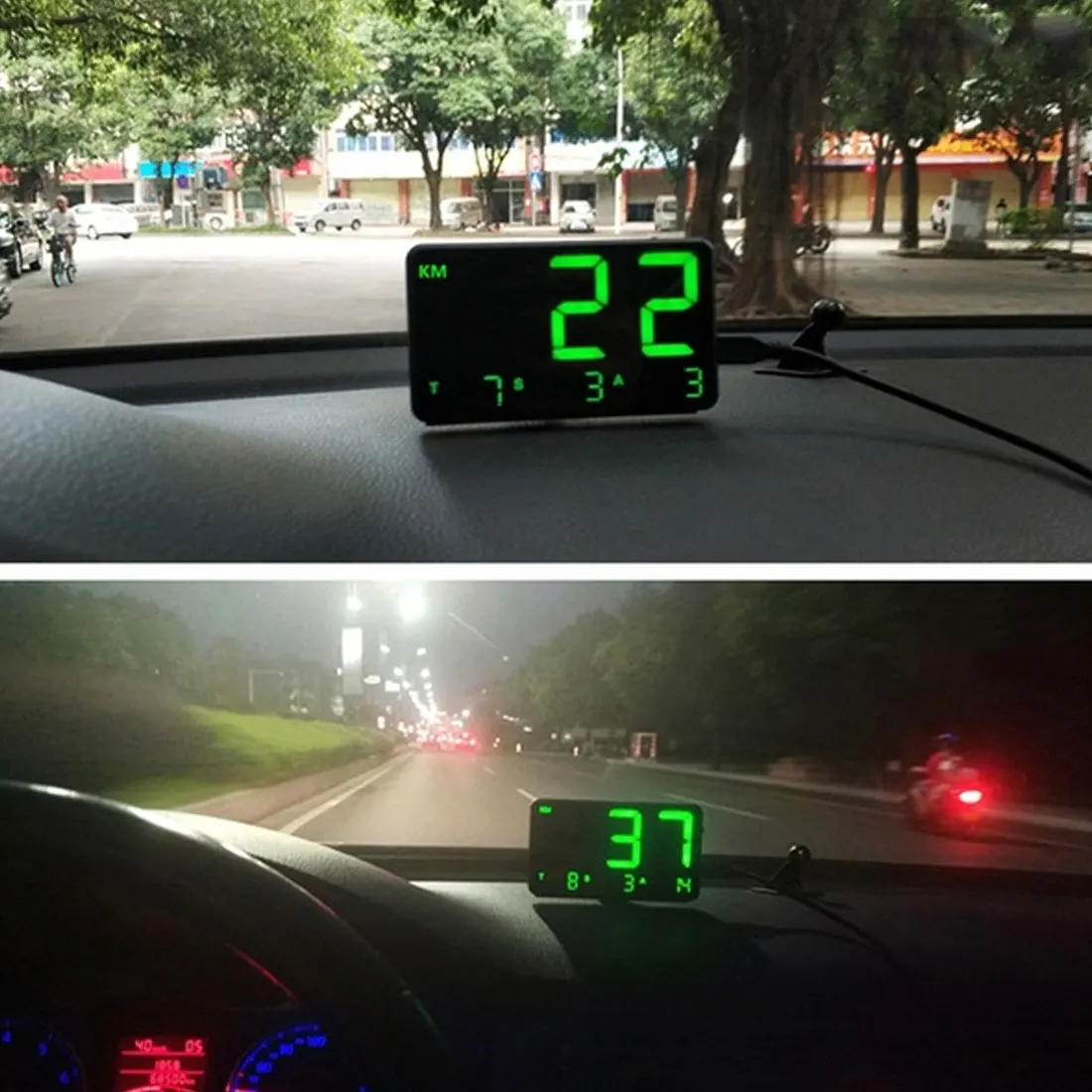 EIN auto heads up display GPS speed meter mess geschwindigkeit alarm laufleistung höhe uhr auto fah