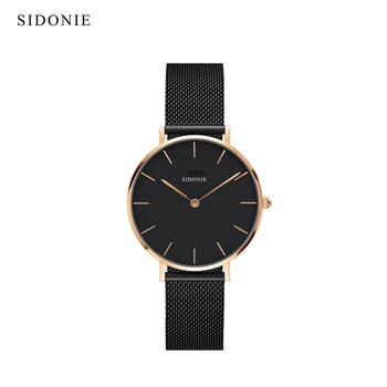 

Women Watch 1 set Bracelet Japan Quartz Movement Simple Waterproof Rose Gold Stainless Steel Mesh Ladies watch relogio feminino