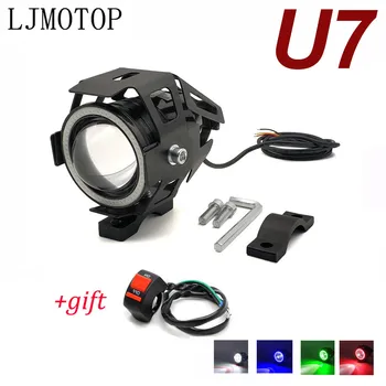 

For BMW F800 GT S ST HP2 Enduro K1200 R S U7 LED Light Motorcycle Angel Eyes Headlight Spotlights Auxiliary Bright Fog Light