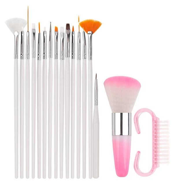 Nail Art Brush Acrylic Nail Polish Brush Kit UV Gel Nail Polish Paint Brushes Drawing Nail Pen Manicure Clean Brush Tools smt240