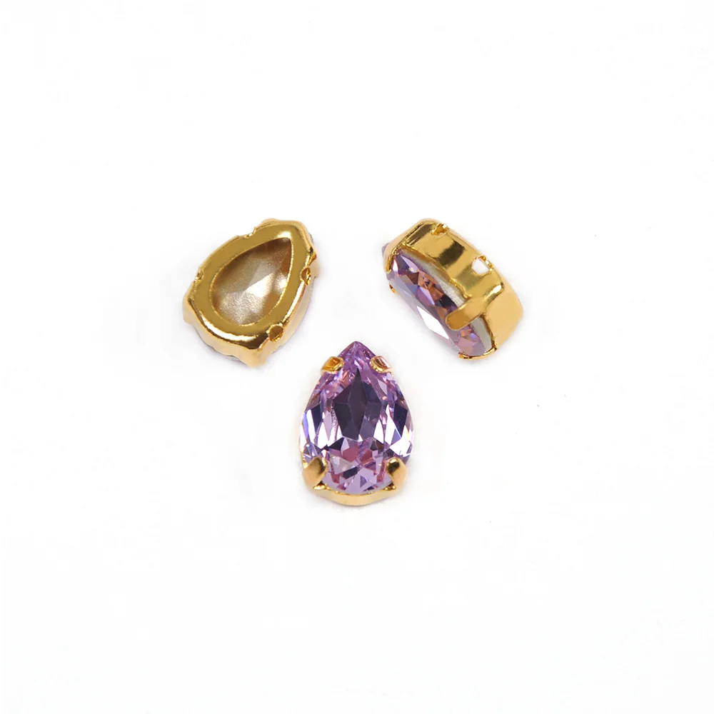 Goede YANRUO 4320 Drop Violet K9 Crystal Naaien Strass Kristal Glas Decoratieve Kristallen Stenen Diamanten voor kleding