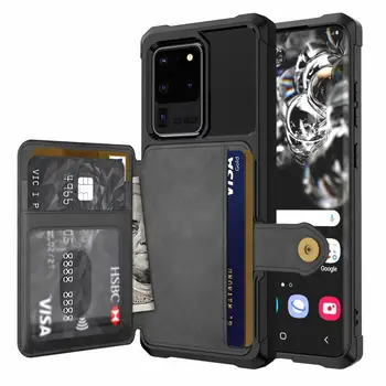 

UYFRATE Shockproof Magnet Leather Buckle Card Slots Stand Wallet Case Funda For Samsung Galaxy S20 Note 10 S10 Plus S9 S20 Ultra