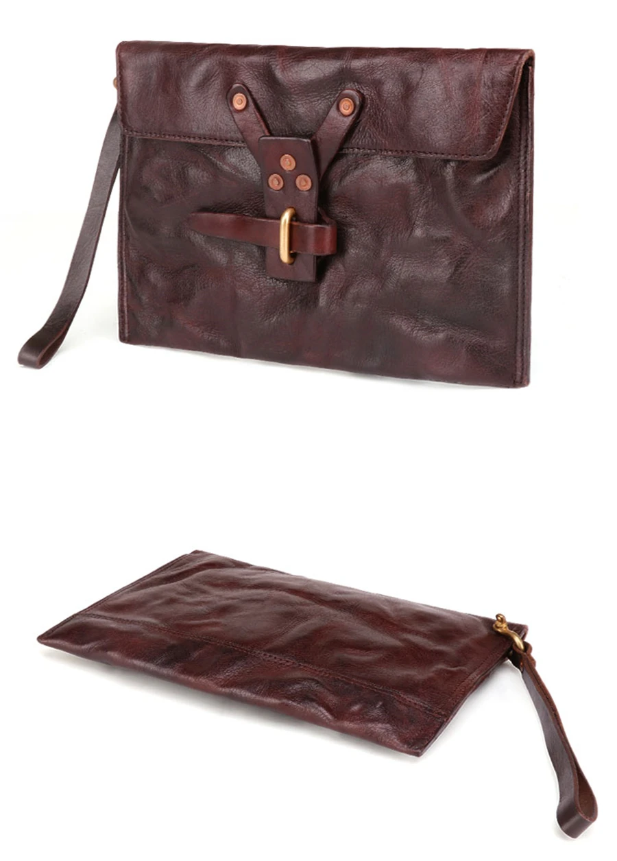 Men Wallet wristlet Clutch-Bag Purse Leather Money Handy Long Fashion Large-Capacity Design Men Business Day Clutch Bag Vintage