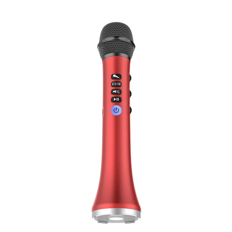 L-698 Профессиональный 15 Вт Портативный USB беспроводной Bluetooth караоке микрофон динамик домашний KTV для воспроизведения музыки и пения динамик - Цвет: Красный