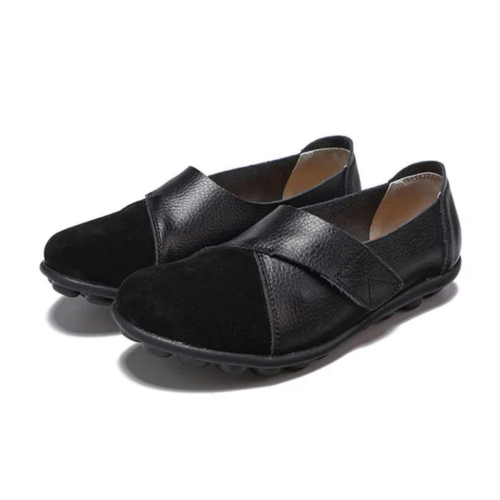 Women Suede Loafers Comfy Slip-on Soft Sole Casual Breathable Flats Shoes J9
