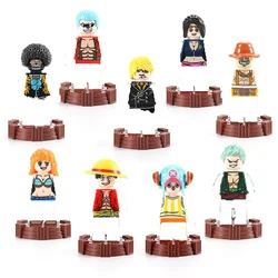 Minifigure One Piece Luffy Nami – Jambe à assembler, petites particules, bloc de construction éducatif, jouets pour enfants, cadeaux du nouvel an 