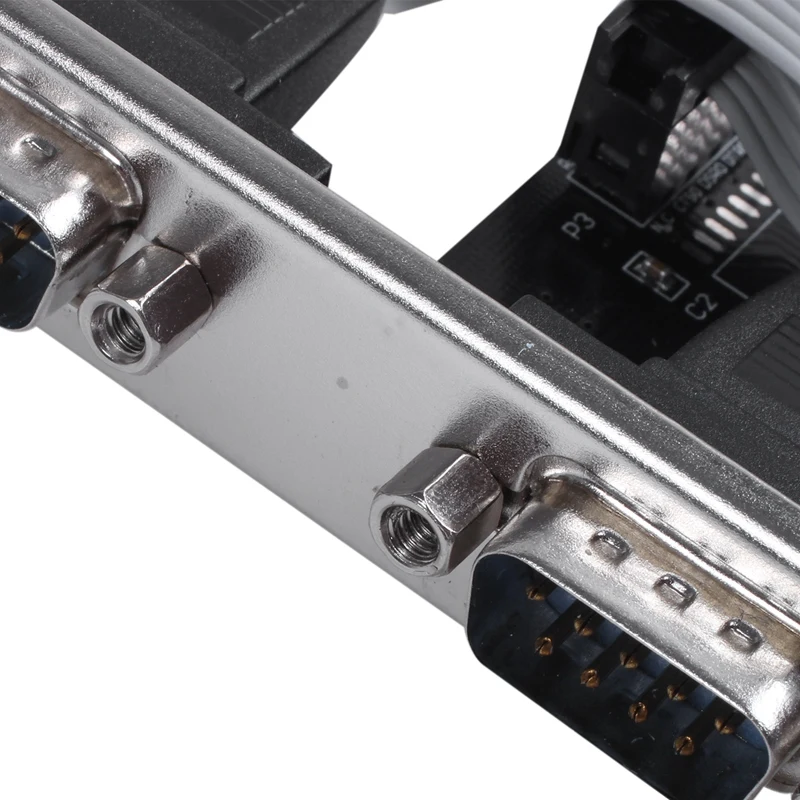 2 порта PCI Последовательный RS232 DB9 адаптер карты Поддержка контроллера-компьютерная карта черный+ серебристый