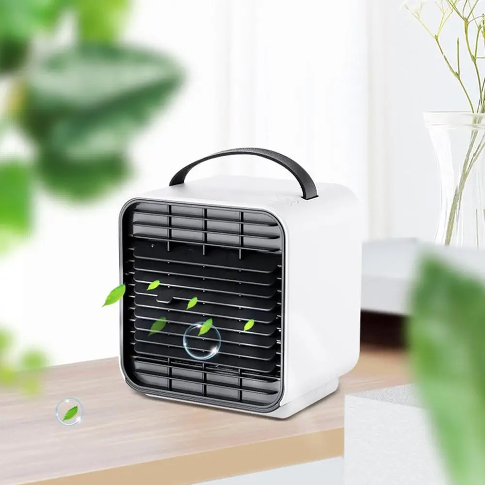 3-Speed Mini Air Conditioner Negative Ion Fan LED Light PM2.5 Portable Home Office Use Cooler Humidifier Dropshipping