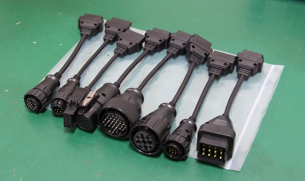 OBD OBD2 автомобильный диагностический Грузовик Кабели Полный комплект 8 шт. автомобильные кабели для tcs Multidiag Pro автомобильный OBD II сканер кабель адаптер