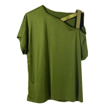 

2019 Summer Female shirts Women Blouse Batwing Sleeve Skew Collar Loose Casual Ladies Solid Tops Plus Size Feminine Blusas 5XL