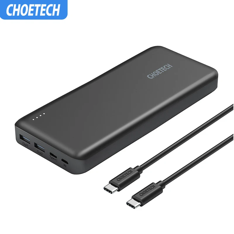 

CHOETECH 20000mAh Power Bank For Samsung USB Type C Charging For Xiaomi Mobile Phone Portable Charger for iPhone XS max x 8 plus