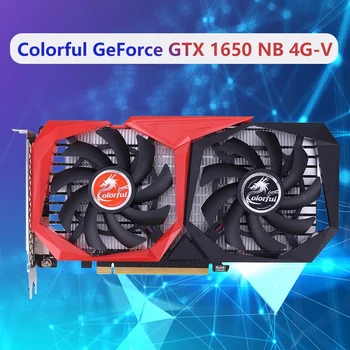 

COLORFUL GeForce GTX 1650 NB 4G-V Ie Card GDDR5 Dual Fans 12Nm 128Bit 1485Mhz/1785Mhz DP+HDMI+DVI Gaming Video Card