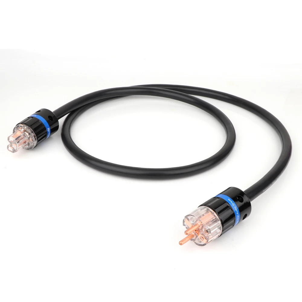 

hifi P901 Multplex OFC Copper Schuko Power Cord Cable HIFI Extension EMC Shield Power Cable EUR version Mains Power line